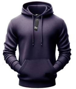 RMK Herren Basic Kapuzenpullover Sweatjacke Pullover Uni Locker Weit Hoodie mit Kapuze Sweatshirt P.01 (as3, Alpha, s, Regular, Regular, Anthrazit) von RMK