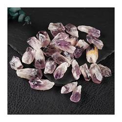 RNUMLIGH Edelsteine ​​und Kristalle, natürlicher Topas-Spitzen-Rohkristall, Felsprobe, Steinornament, Heimdekoration, DIY-Geschenk, Aquariumstein Kristalle und Steine (Color : Purple, Size : 50g) von RNUMLIGH