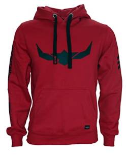 ROCK-IT Apparel Kapuzenpullover Herren Kapuzensweater Urban Streetstyle Hoodie mit Kapuze und Fleece-Innenseite Premium Hoody S-5XL RI1053 Farbe Rot L von ROCK-IT Apparel