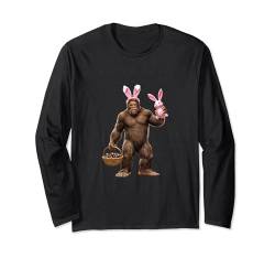 Ostern Bigfoot Bunny In A Basket Is Funny For Sunday Langarmshirt von ROCKSTAR BOSS