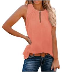 ROFUSSO Tank Top Damen Ärmellos Oberteile Locker Rundhals Ärmellos T Shirt Sommer Basic Oberteile Elegant Lässig Bluse Oberteile Tops von ROFUSSO