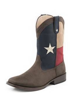 ROPER Footwear Youth Lone Star Square Toe Stiefel, Braun, 6 Big Kid von ROPER