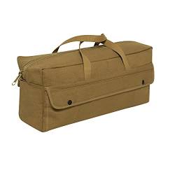 Rothco Canvas Jumbo Tool Bag With Brass Zipper, Coyote Brown von ROTHCO