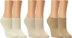 RS. Harmony Sneaker-Socken Bambus, qualitative Sommersocken für Damen und Herren mit sehr flacher Zehen-Naht und Komfortrand, 3 Paar, Farbe natur, Größe 39-42 von RS. Harmony