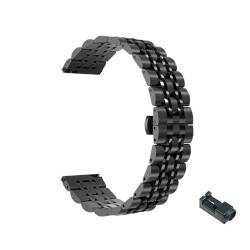 RTRCAGAKM Klassisches Armband aus Metall und Edelstahl, passend for das Uhrenarmband von for Oneplus, passend for das Uhrenarmband von for One Plus Smartwatch, auswechselbare Gurtbänder(Black) von RTRCAGAKM