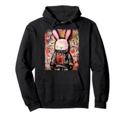 Hip Hop Y2K Hase Hipster Edgy Streetwear Bunny Samurai Pullover Hoodie von RTUZ