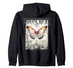 Y2K Hip Hop Backprint Streetwear Butterfly Schmetterling Kapuzenjacke von RTUZ