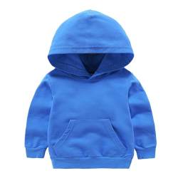 RUIBETYHUA Kleine Jungen Mädchen Pocket Hoodie Langarm Mode Kapuzen Sweatshirts Pullover Shirts Tops,Blau,2-3Jahre von RUIBETYHUA