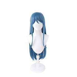 Maizono Sayaka Cosplay Wigs for Women 80cm Long Straight Blue Heat Resistant Synthetic Hair Wig von RUIRUICOS