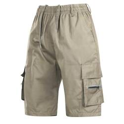 RUMAOZIA Cargo Shorts Herren Sommer Cargohose Kurze Hosen Gummibund Sommerhose Stretch Straight Wanderhose Bermuda Herren-Shorts Herren Shorts mit Taschen Outdoor Freizeithose Papas Shorts von RUMAOZIA