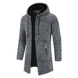 RUMAOZIA Herren Strickjacke Cardigan Feinstrick Sweatjacke mit Reißverschluss Herbst Lange/Kurze Gestrickt Freizeitjacke Bequeme Leichte Wintermantel Regular Fit Pullover Klassisch Sportjacke von RUMAOZIA