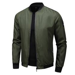 RUMAOZIA Übergangsjacke Herren Bomberjacke Blouson Jacken Leichte Dünne Windbreake Freizeitjacke Herbstjacke Männer Pilotenjacke Outdoorjacke Baseball Jacke Unisex Sport Sweatjacke Streetwear von RUMAOZIA