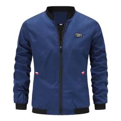 RUMAOZIA Übergangsjacke Herren Bomberjacke Blouson Sommer Jacken Leichter Windbreake Jacket Freizeitjacke Herbstjacke Dünne Windjacke Casual Collegejacke Fahrradjacke Männer Outwear Pilotenjacke von RUMAOZIA