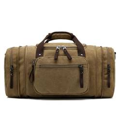 Reisetasche Sporttasche Segeltuch-Seesack, 20-Zoll-Gepäck, Reisetasche, Wochenend-Übernachtungstasche, Sporthandgepäck-Seesäcke Reisetaschen (Color : A, Size : 53 * 25 * 30 cm) von RUVOO