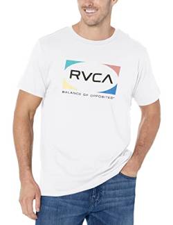 RVCA Herren T-Shirt, Quad S/S/White, XL von RVCA
