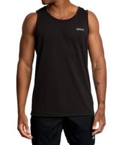 RVCA Mens Sport Drirelease Tank Top - Icon (Black, Small) von RVCA