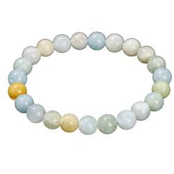 RWGSNB Chakra Armband, Armbänder Aus Natürlichem Aquamarinstein Energie Edelstein Armband Elastische Armreifen Reiki Yoga Perlen Armband Schmuckgeschenk für Frauen und Männer 10 Mm von RWGSNB