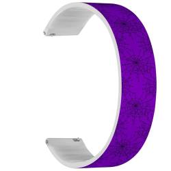 Solo Loop-Armband, kompatibel mit Garmin Venu/Venu 2 Plus/Sq Music/Sq 2/Sq 2 Music (Spiderweb Halloween-Design), Schnellverschluss, 20 mm, dehnbares Silikonband, Zubehör, Silikon, Kein Edelstein von RYANUKA