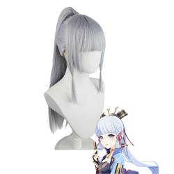 Genshin Impact Figur Cosplay Perücke Set für Frauen Männer Halloween Party Perücke (Kamisato Ayaka 2.1) von RYMMKOP