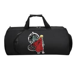 Fullmet-al Alchemi-st Kleine Reisetasche Damen, Reisetasche Tasche für Flugzeug Unter Sitzplatz, Reisetasche Weekendertasche füR Damen Herren Flugzeug(Black 15) von RYNDEX