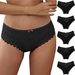 RYTEJFES 5Er Pack Strings Tangas für Damen Sexy Dessous Niedrige Taille Unterhosen Damen Tanga Spitze Slips Verführerisches Unterwäsche Frauen Bikini Panty von RYTEJFES