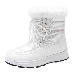 RYTEJFES Winterschuhe Damen Winter Warm Elegant Schneestiefel mit Absatz Rutschfest Winterschuhe Snow Boots Gefüttert Schwarz Winterstiefel Outdoor 40 Winter Schuhe Trekking 39 Wanderschuhe von RYTEJFES