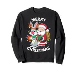 Festlicher Weihnachtsmann auf Marry Christmas Rabbit Sweatshirt von Rabbit Christmas for kids, women & men