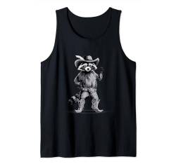 Vintage Waschbär Cowboy Cowgirl Mülleimer Panda Western Country Tank Top von Raccoon Cowboy Cowgirl Western Country Co