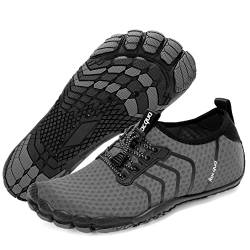 Racqua Wassersportschuhe für Herren und Damen, Strand, Surfen, Schwimmen, Schwimmen, Wandern, Wanderschuhe, schnell trocknend, Barfuß, Aquaschuhe, tiefgrau 43 von Racqua