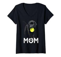 Damen Labrador Mom The Lab Mother Black Retriever Welpe Hund T-Shirt mit V-Ausschnitt von Raf THE ARTIST Designs