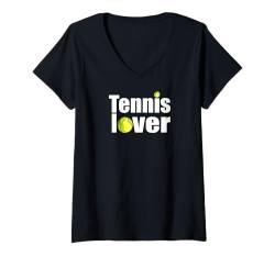 Damen Tennis-Liebhaber T-Shirt mit V-Ausschnitt von Raf THE ARTIST Designs