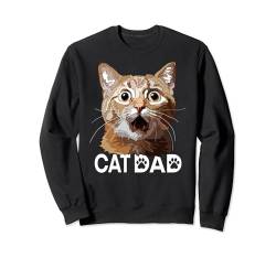 Ginger Cat Dad Lustiges Katzenbaby Father Meow Kitty Daddy Kitten Sweatshirt von Raf THE ARTIST Designs