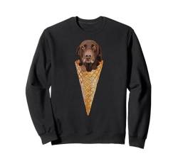 Lustiger Schokoladen-Labrador Waffelkegel Eiscreme Labor Mama Papa Sweatshirt von Raf THE ARTIST Designs