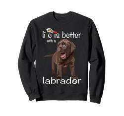 Schokoladen-Labrador-Liebhaber, brauner Retriever, Welpenlabor, Mama Papa Sweatshirt von Raf THE ARTIST Designs