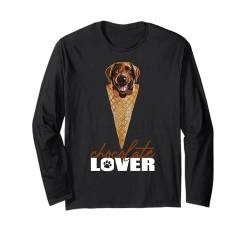 Schokoladenwelpe Labrador Waffelkegel Eiscreme Labor Mama Papa Langarmshirt von Raf THE ARTIST Designs