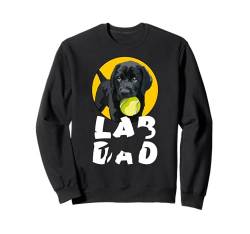 Schwarzer Labrador-Welpe mit Tennisball Retriever Papa Vater Sweatshirt von Raf THE ARTIST Designs