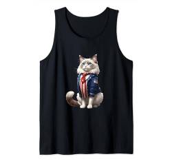 4. Juli Unabhängigkeitstag USA - Patriotische Hemden für Herren Tank Top von Ragdoll Cat - Patriotic Shirts for Men