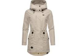 Parka RAGWEAR "Alysa" Gr. XS (34), weiß (bone) Damen Jacken stylische Übergangsjacke mit Taillenzugband von Ragwear