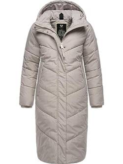 Ragwear Damen Winterjacke Langer Regenmantel Steppmantel wasserdicht warm gefüttert mit Kapuze Suminka Bone Gr. L von Ragwear