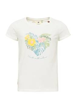 Ragwear Mädchen T-Shirt EIKA Print Organic Kurzarm Sommer Shirt in trendigen Farben (DE/NL/SE/PL, Numerisch, 164, Regular, White) von Ragwear