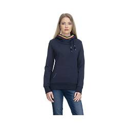 Ragwear ERMELL Damen Frauen Sweatshirt,Pullover,Pulli,sportlicher Sweater,Hoodie,hoher Stehkragen,Blau,S von Ragwear