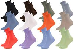 Rainbow Socks - Damen Herren Klassische Bunte Bambus Socken - 12 Paar - Mehrfarbig - Größen 36-38 von Rainbow Socks