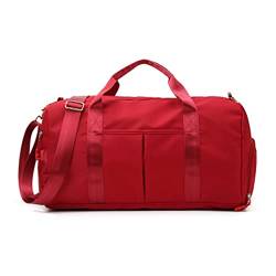 RajoNN RajoNN Bai Shi Wu Dry Wet Bag Fitness-Turnbeutel für Damen und Herren, Yoga-Matten-Tasche, Reise-Trainingstasche, Turnbeutel (Farbe: Rot) von RajoNN
