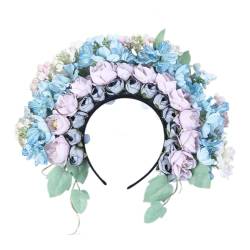 Blumen-Haarbänder, Seidenblumen-Kopfschmuck, elegantes Seidenblumen-Haarband, einzigartige florale Haarnadel für Hochzeiten und Festivals von Ralondbey