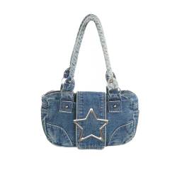 Moderne & funktionale Damen Umhängetasche mit Vintage inspirierten Touches Modern Denims Unterarmtasche Schultertasche Sleek Bag, siehe abbildung von Ralondbey