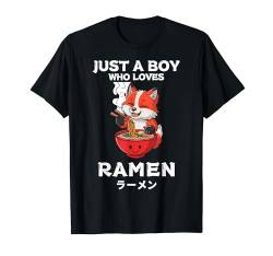 Ramen Tshirt Herren Fuchs Vintage Japanese Nudeln Anime T-Shirt von Ramen Geschenk Nudeln Anime Japan Kawaii Japanese