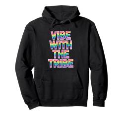 Stimmung beim Tribe Colorful Techno Rave EDM Partyfestival Pullover Hoodie von Rave Goatrance Dance Music Lover Men Women Tees