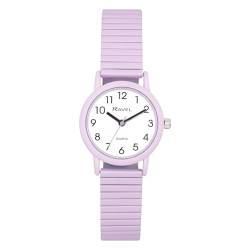 Ravel - Modische Armbanduhr für Damen in Pastellfarben mit Expanderarmband (36 mm Gehäuse) - Analog Quarz - R0237.07.1 - Violet von Ravel