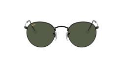 Ray-Ban Unisex Rb3447 Round Metal Sonnenbrille, Black, 50 von Ray-Ban