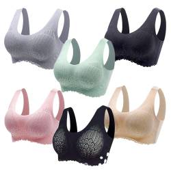 Nula Lift-BH, Noola Lift Anti-Sagging-BH, Atmungsaktive Cool Liftup Air Bra, Sport-BH Mit Vollem Halt, Große Größe, Nulalift Anti-Sagging-Brust-BH (4XL,6 Mischen) von Repaly